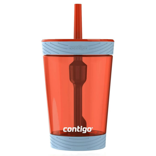 Contigo Kids Straw Pitillo Antiderrame 14oz Rojo