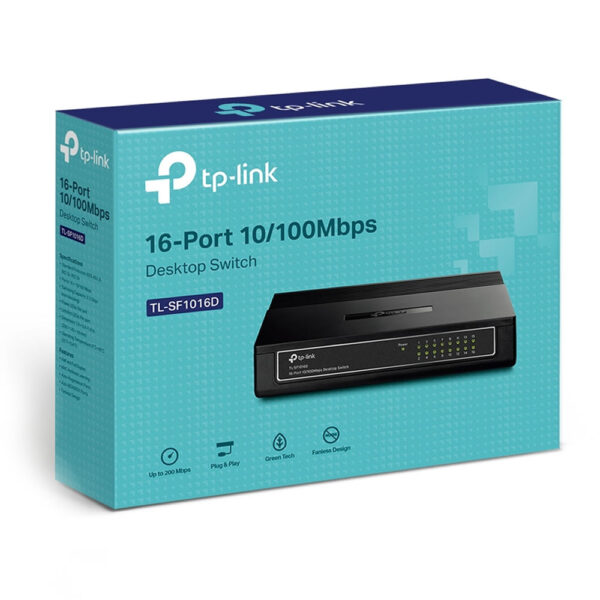 Switch TL-SF1016D Tp-link De Escritorio 16 Puertos