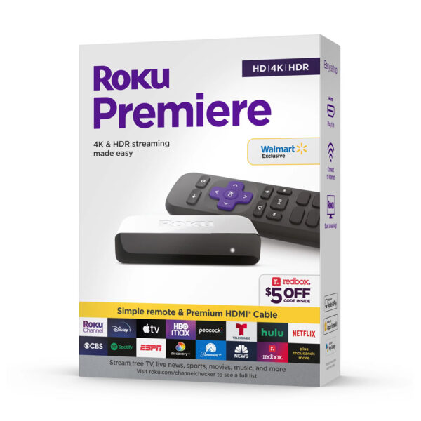 Roku Premiere 4K HDR Streaming Media Player